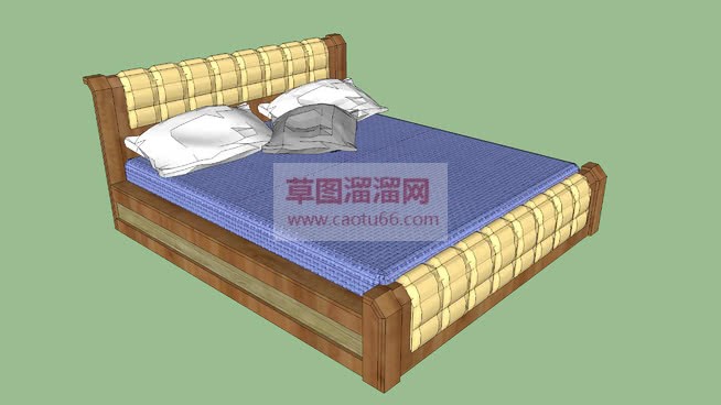 双人床SU模型