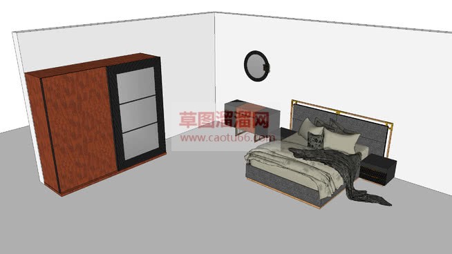 家具床铺衣柜SU模型