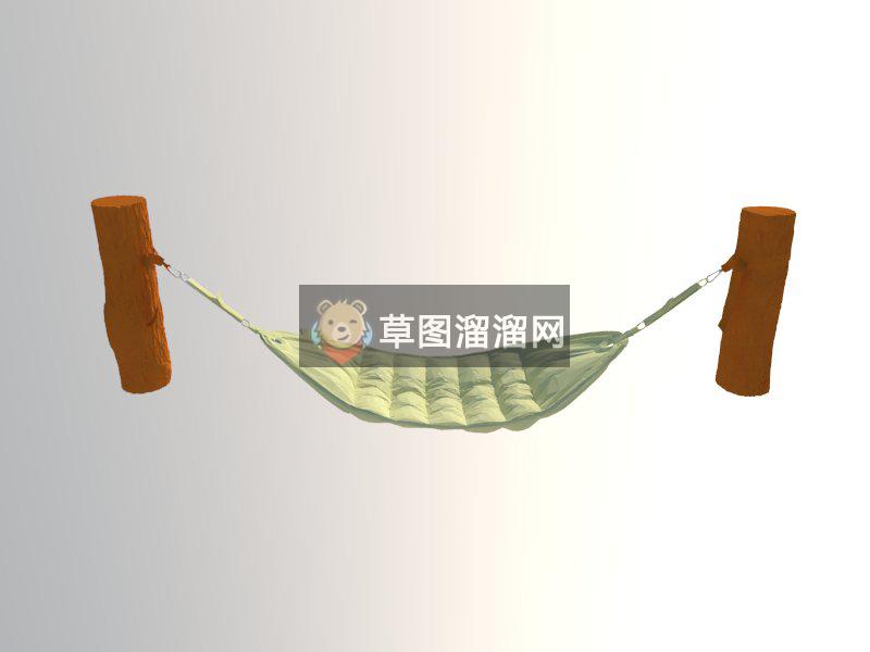 木桩吊床SU模型