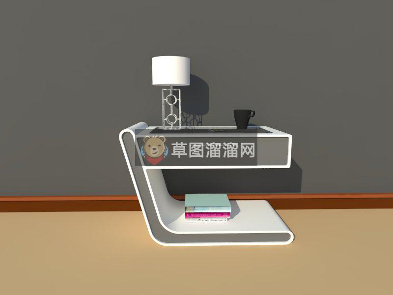 边桌台灯床头柜SU模型