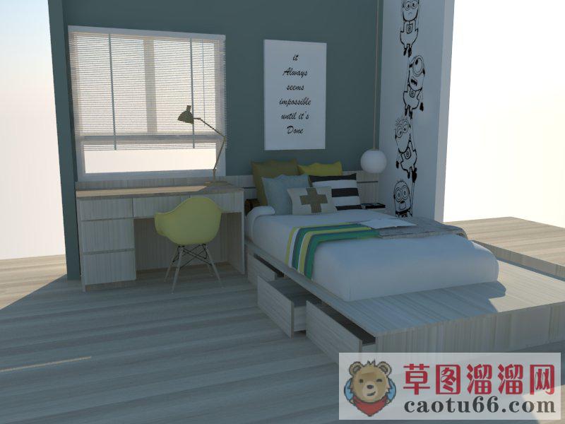 儿童房间卧室SU模型
