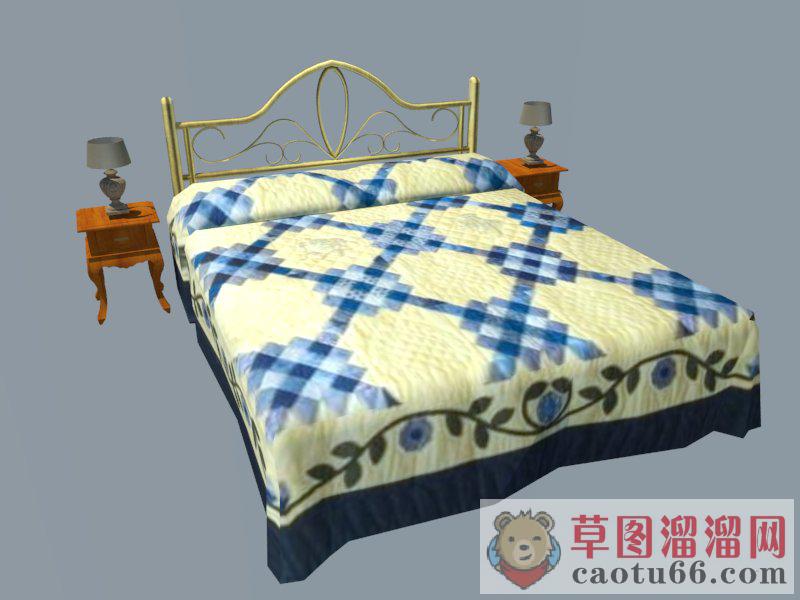 欧式床铺SU模型