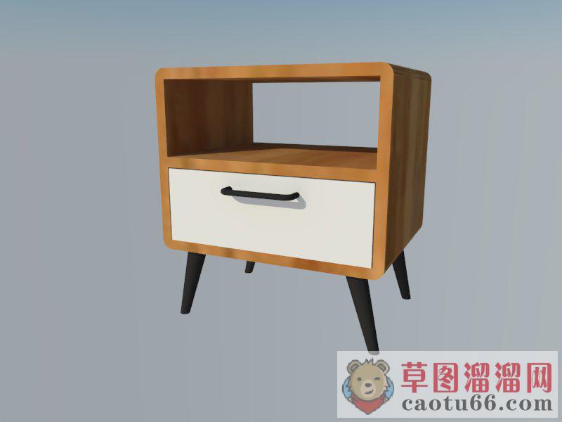 木制床头柜矮桌柜SU模型