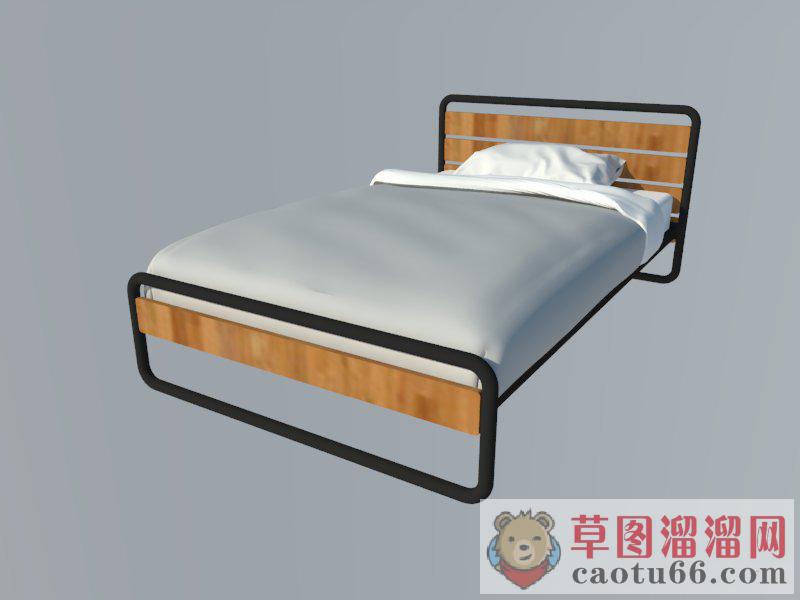 单人床床铺家具SU模型