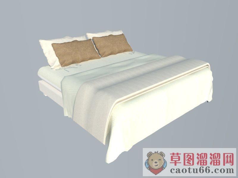 现代床铺家具SU模型