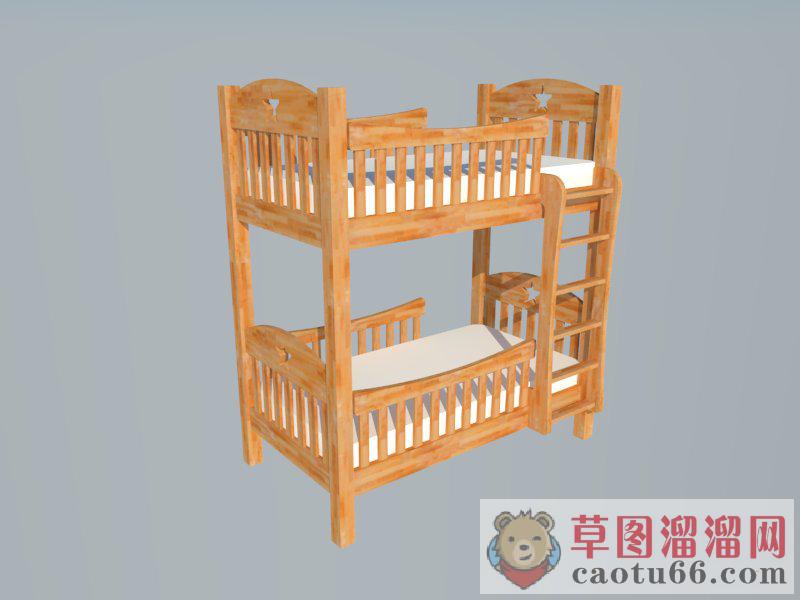 儿童高低铺上下铺SU模型