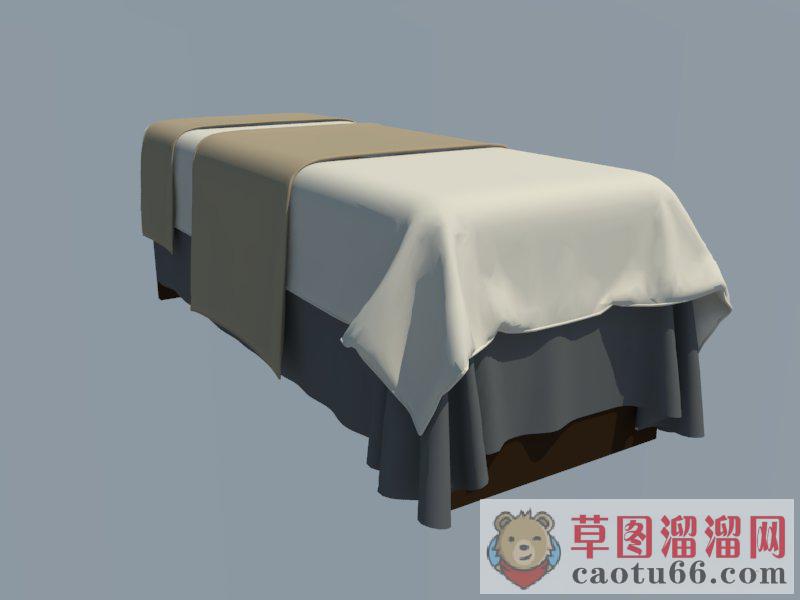 SPA按摩床水疗床SU模型