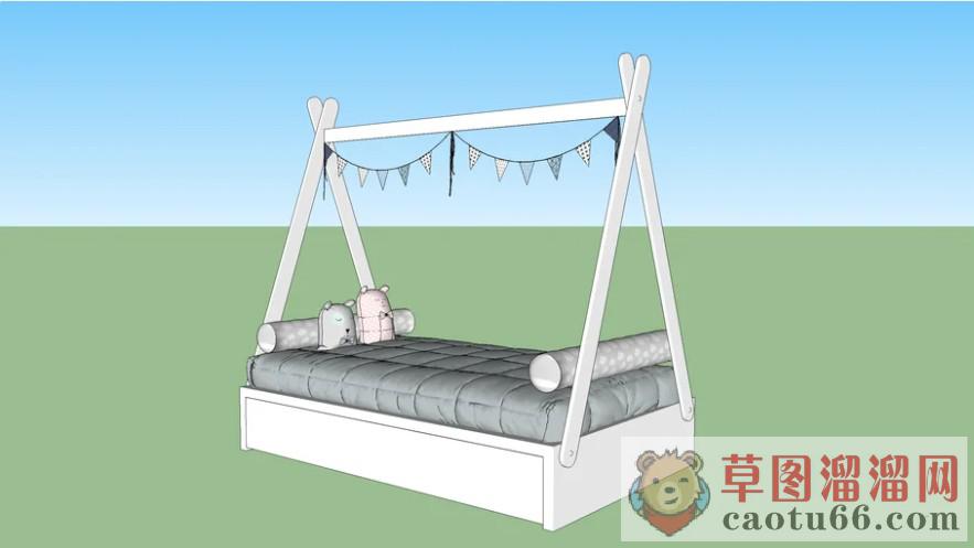 儿童床铺儿童床SU模型