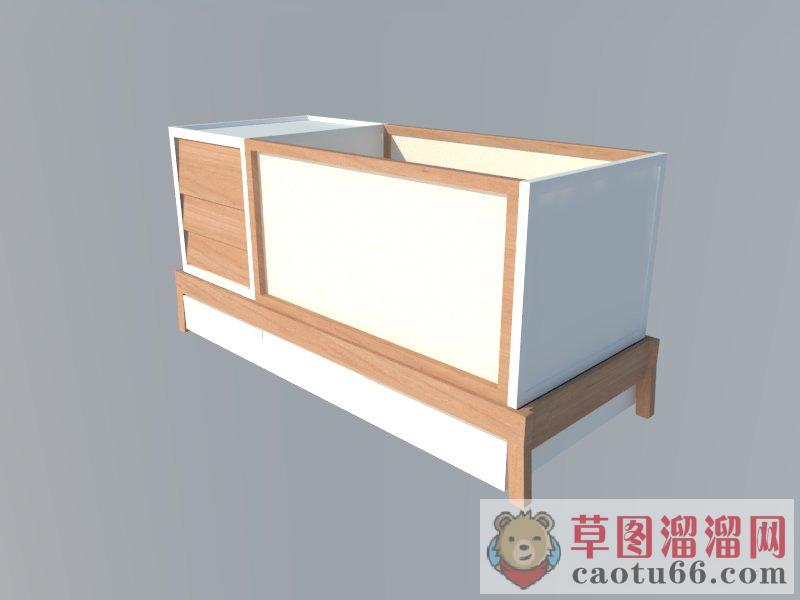 婴儿床床铺SU模型
