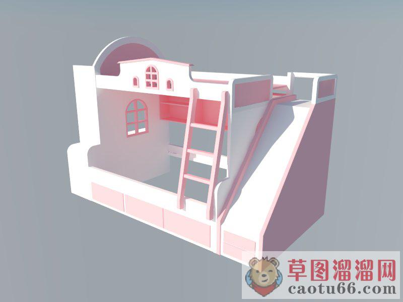 女儿床上下铺SU模型