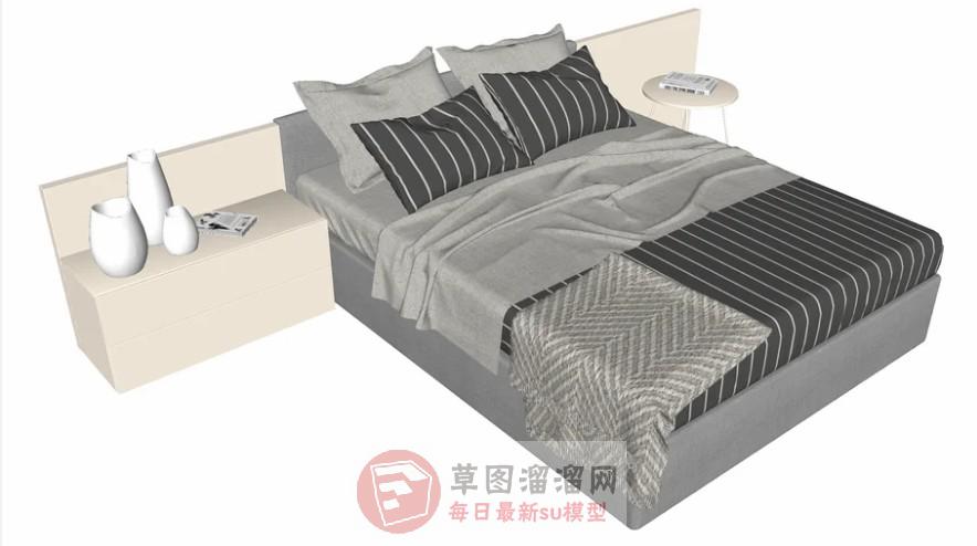 儿童床铺双人床SU模型