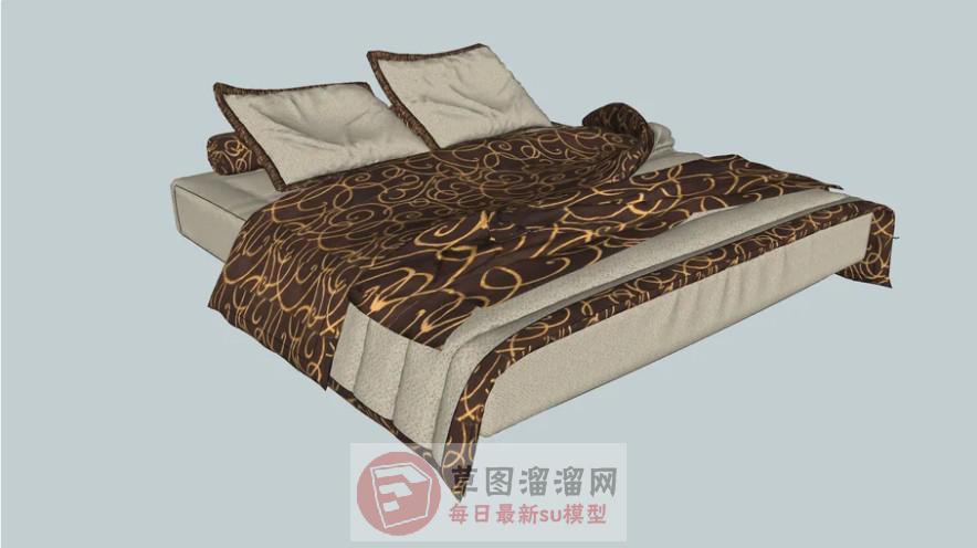 双人床睡宝SU模型