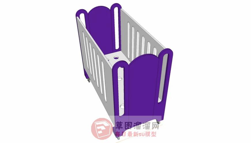 婴儿床床铺SU模型