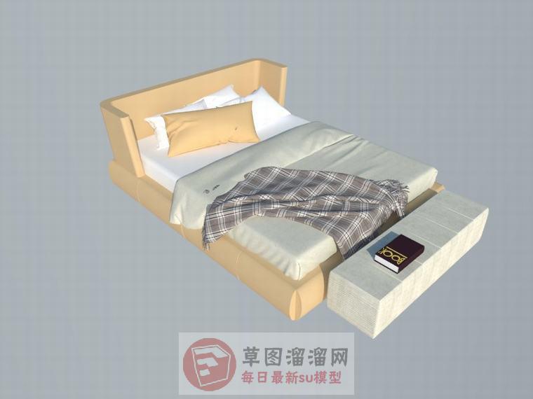 床铺双人床SU模型