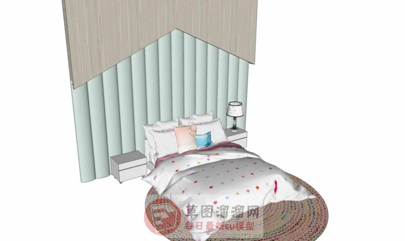 儿童床床铺SU模型