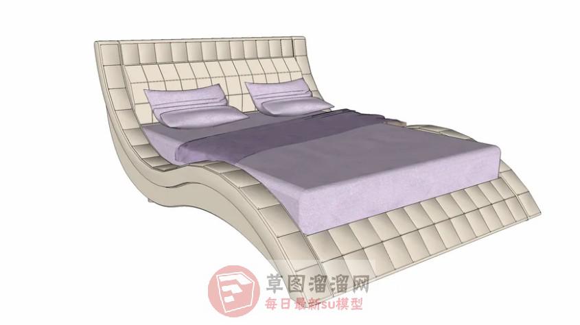 床铺双人床SU模型