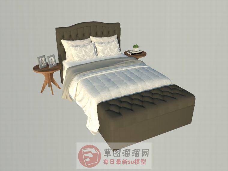 软床床铺SU模型