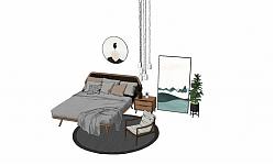 床铺卧室家具SU模型