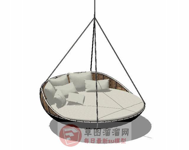 室内圆形吊床SU模型