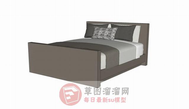 床铺双人床SU模型