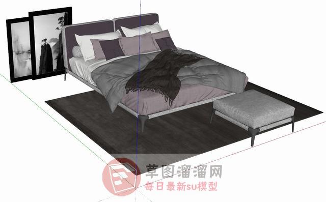 床铺家具SU模型
