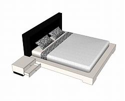 床铺床具床头柜SU模型