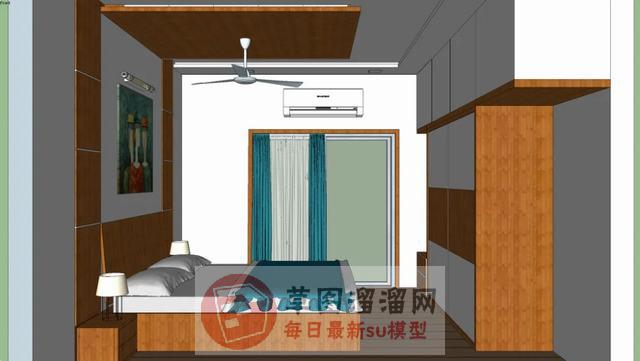 卧室房间空调SU模型