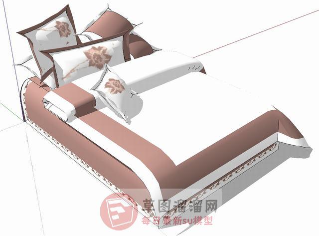 床铺家具枕头SU模型