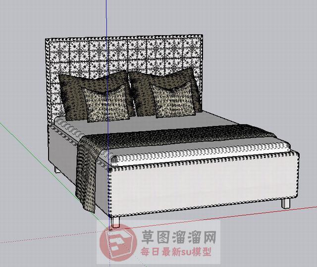 床铺床具SU模型