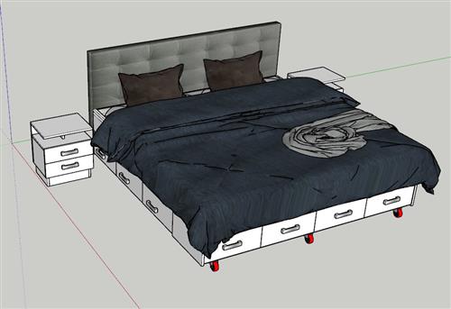 床铺床具SU模型