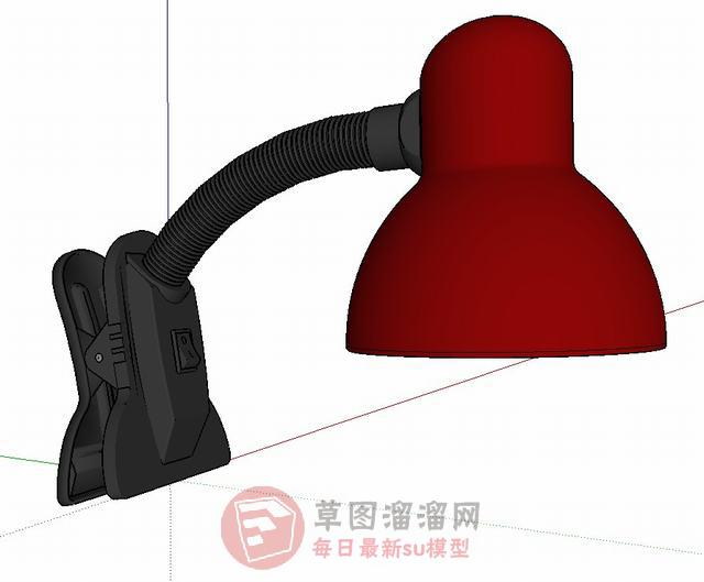 夹着台灯床头灯SU模型