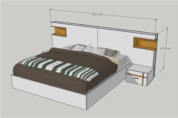 床铺双人床床具SU模型