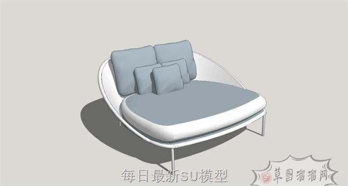 沙发床床铺SU模型