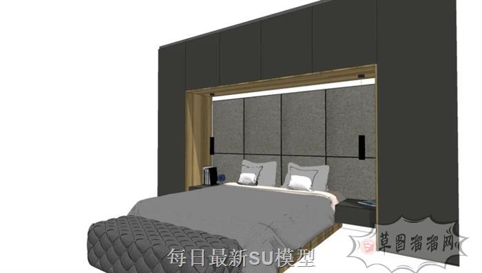床铺床具SU模型