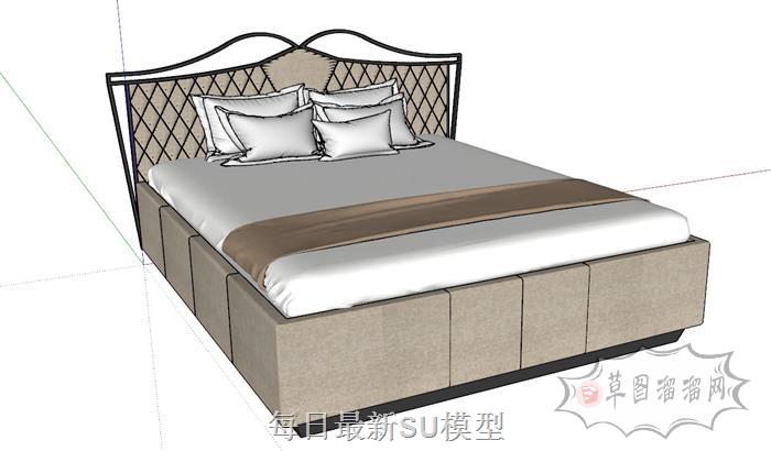 床铺双人床睡宝SU模型