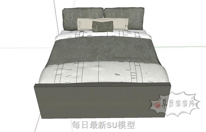 床铺床具SU模型