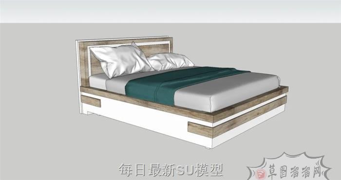 床铺双人床床具SU模型