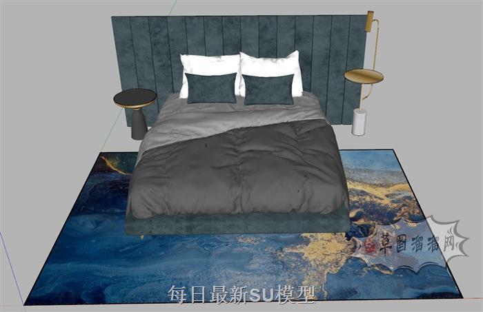 床铺床具SU模型