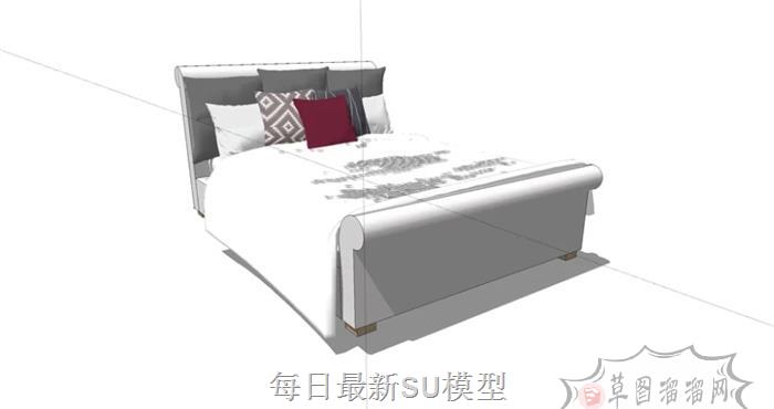 床铺床具SU模型
