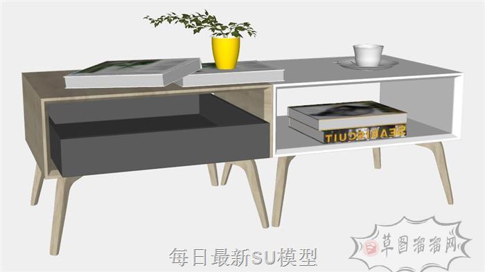 边桌床头柜SU模型