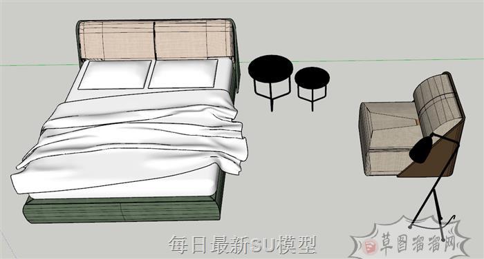 床铺SU模型