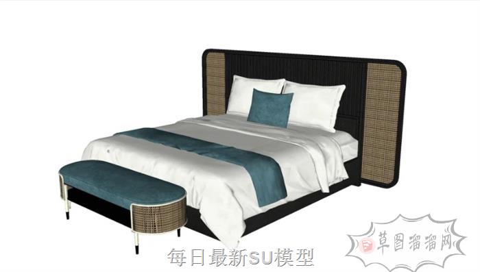 床铺床具SU模型