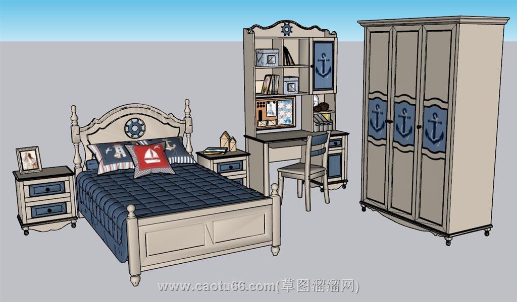 地中海儿童家具SU模型