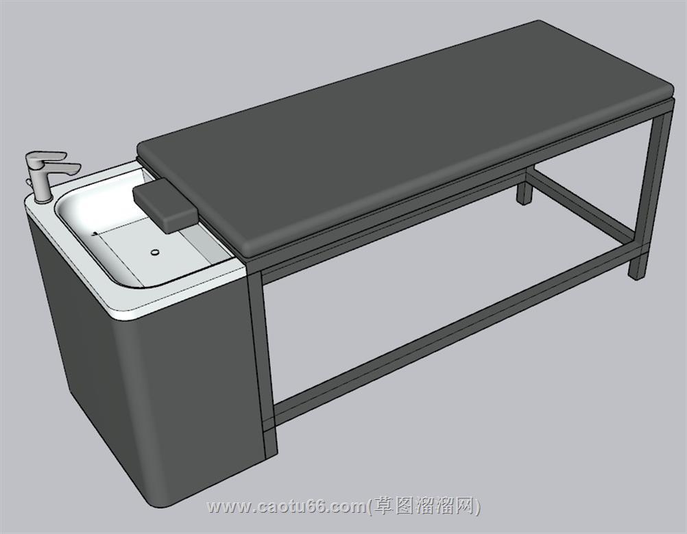 洗头床SPA按摩SU模型