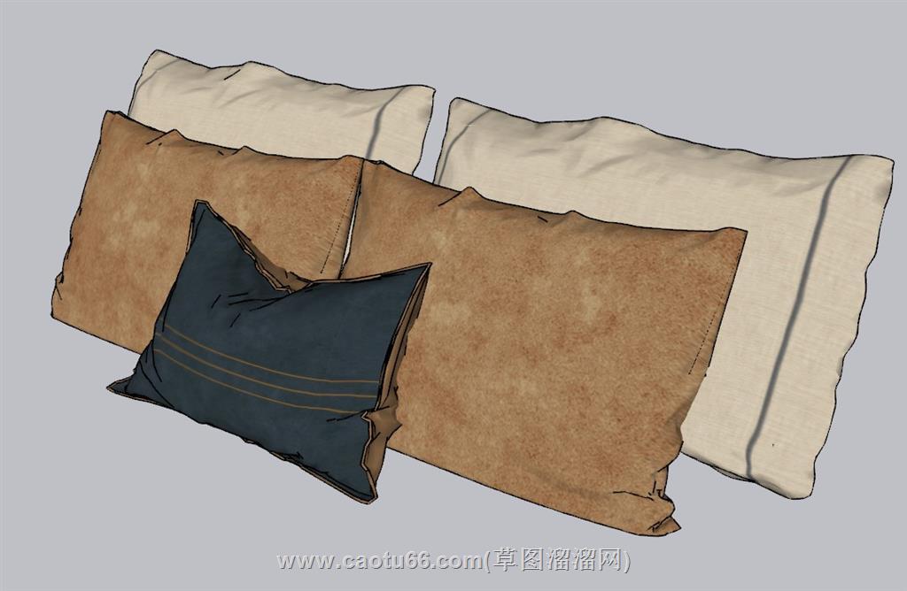 床上用品枕头靠枕SU模型