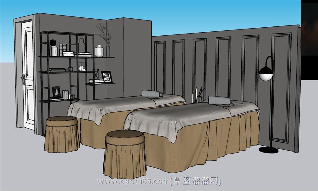 SPA按摩床SU模型