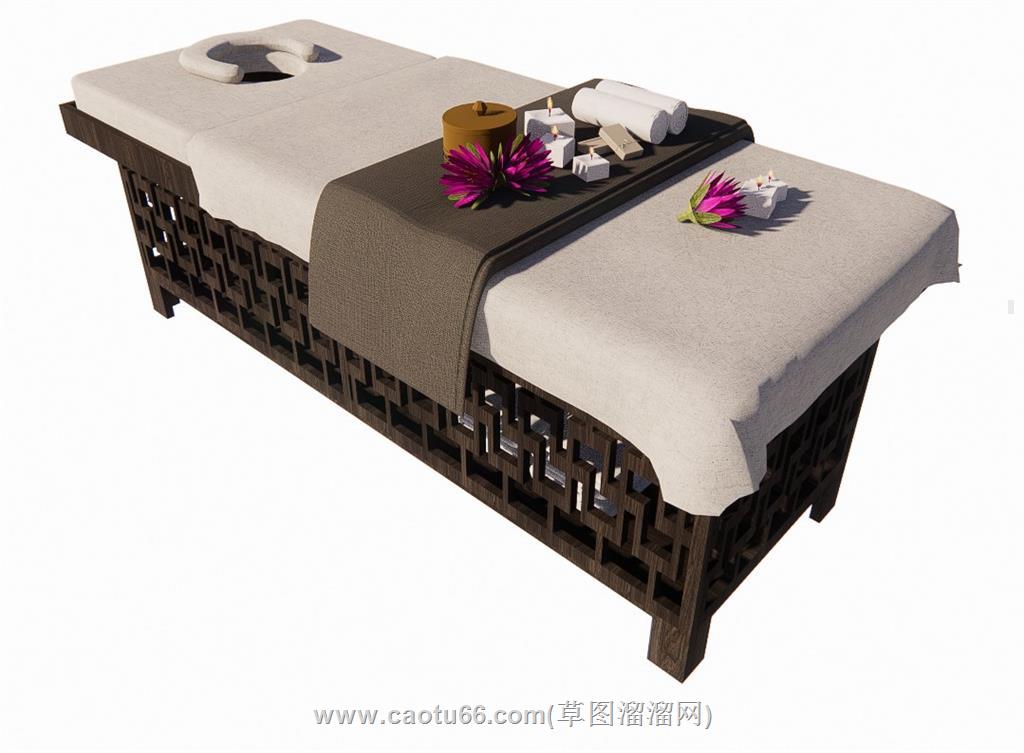 SPA按摩床SU模型