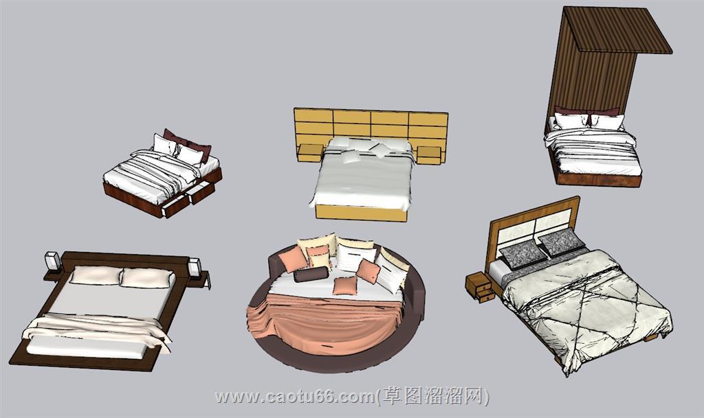 床铺SU模型