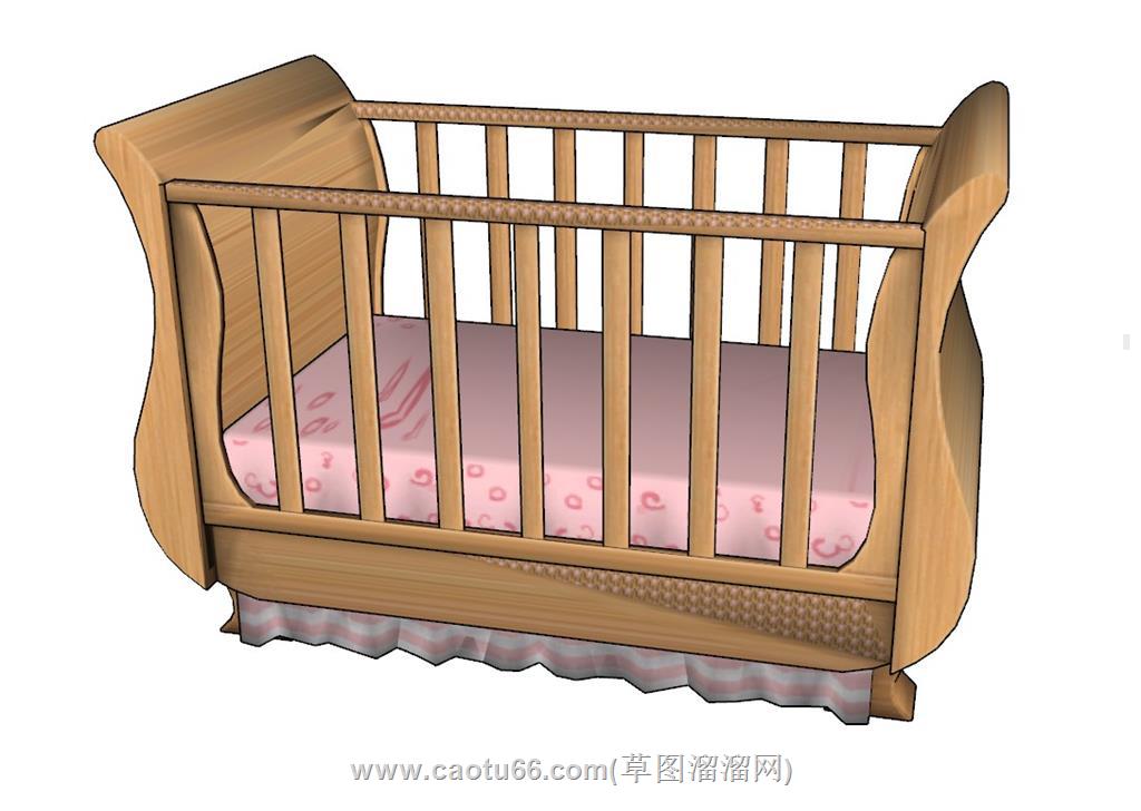 婴儿床SU模型