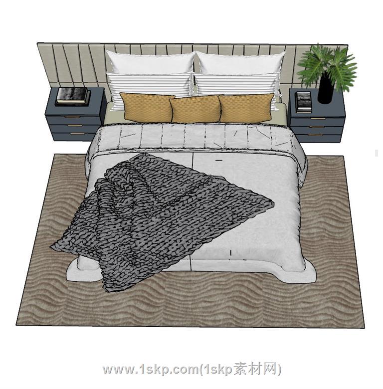 床铺SU模型